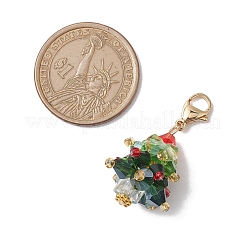 Christmas Tree Glass Pendant Decorations&nbsp;HJEW-JM02046-01