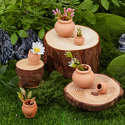 6Pcs 3 Styles Miniature Ceramic Pot Made of Simulated Clay&nbsp;FIND-HS0002-32