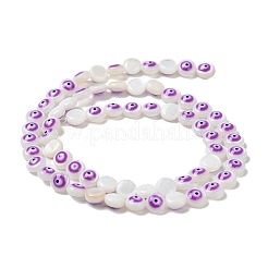 Natural Freshwater Shell Enamel Beads Strands&nbsp;BSHE-P033-04B