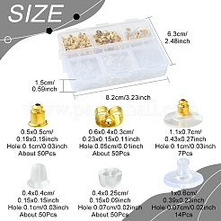 6 Styles Brass Bullet Clutch Bullet Clutch Earring Backs with Pad&nbsp;FIND-FS0003-08G