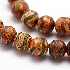 Tibetan Style Wave Pattern dZi Beads&nbsp;G-K166-02-8mm-L1-08