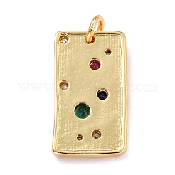 Brass Micro Pave Cubic Zirconia Pendants&nbsp;ZIRC-L100-056G