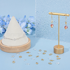 40Pcs 4 Styles Brass Connector Charms&nbsp;KK-FI0001-09