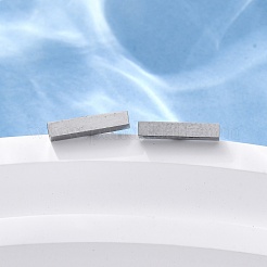 Tarnish Resistant Cuboid 304 Stainless Steel Stud Crawler Earrings&nbsp;EJEW-O052-45P