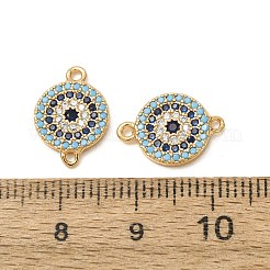 Brass Micro Pave Cubic Zirconia Connector Charms&nbsp;GG-CBAE681-20G
