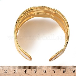 304 Stainless Steel Enamel Cuff Bangles for Women&nbsp;BJEW-B159-04G