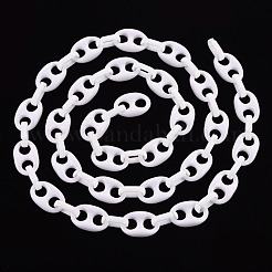 Handmade Opaque Acrylic Coffee Bean Chains&nbsp;CHAC-ZX0001-01K