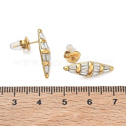 304 Stainless Steel Rhinestone Stud Earrings for Women&nbsp;SA-CBA0E8A-03G
