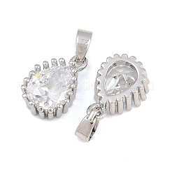 Brass Pave Cubic Zirconia Charms&nbsp;CU-CBA9AB3-01P-03