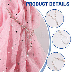 2Pcs Teardrop Glass Curtain Tiebacks Clips&nbsp;HJEW-GO00231