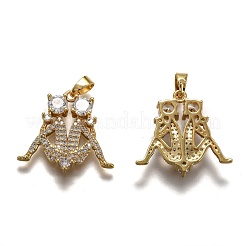Brass Clear Cubic Zirconia Constellation Charms&nbsp;KK-J278-33G-C