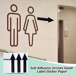 Rectangle Self-Adhesive Arrows Guide Label Sticker Paper&nbsp;DIY-WH0678-33B