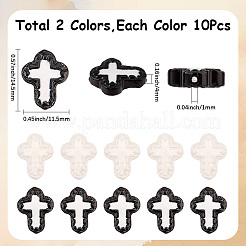 20Pcs 2 Colors Glass Beads Enamel Beads&nbsp;BLOW-SC0001-02