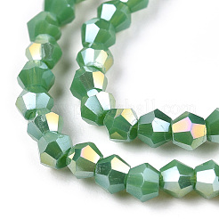 Opaque Solid Color Electroplate Glass Beads Strands&nbsp;LS-EGLA-A039-P2mm-B08