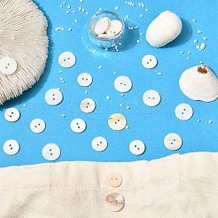 100Pcs 2 Styles Freshwater Shell Buttons&nbsp;BUTT-CJ0001-12