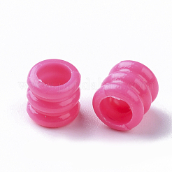 Opaque Polystyrene(PS) Plastic European Groove Beads&nbsp;KY-I004-17B