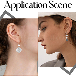 14Pcs Brass Micro Pave Clear Cubic Zirconia Hoop Earring Findings&nbsp;ZIRC-BBC0003-48