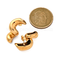 304 Stainless Steel Twist Stud Earrings&nbsp;EJEW-P299-02G