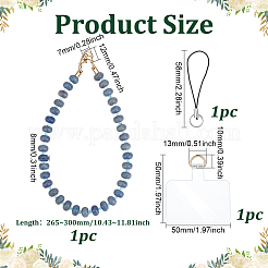 Blue Agate Phone Hand Strap Chains&nbsp;AJEW-ME0002-82B