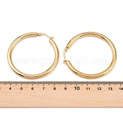 Ring 304 Stainless Steel Hoop Earrings&nbsp;LS-EJEW-L142-008