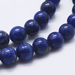 Natural Lapis Lazuli Beads Strands&nbsp;G-P348-01-12mm