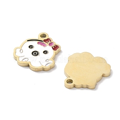 Ion Plating(IP) 304 Stainless Steel Enamel Pendants&nbsp;STAS-P339-19G-02
