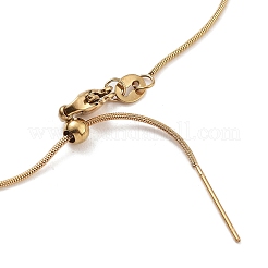 Adjustable Slider 201 Stainless Steel Round Snake Chain Necklaces&nbsp;NJEW-K270-01G-01
