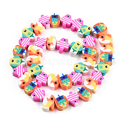 Handmade Polymer Clay Beads Strands&nbsp;X-CLAY-N008-081