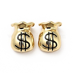 Rack Plating Brass Enamel Beads&nbsp;KK-E060-09G