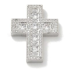 Rack Plating Brass Micro Pave Cubic Zirconia Pendants&nbsp;KK-L224-063P