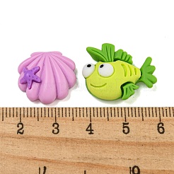 Opaque Resin Decoden Cabochons&nbsp;CRES-I035-20