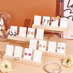 4Pcs Wooden Jewelry Display Card Stands&nbsp;ODIS-WH0027-046