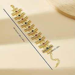 Alloy Micro Pave Cubic Zirconia Link Chain Bracelets for Women&nbsp;AN7540