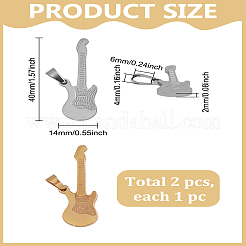 2Pcs 2 Colors Ion Plating(IP) 304 Stainless Steel Pendants&nbsp;STAS-LP0003-75