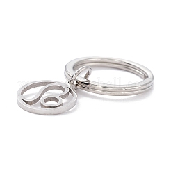 304 Stainless Steel Keychain&nbsp;STAS-C027-01P