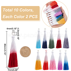 20Pcs 10 Colors Polyester Tassel Big Pendant Decorations&nbsp;FIND-PH0006-73