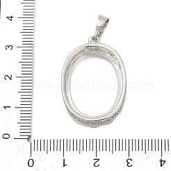 Brass Pendant Cabochon Settings&nbsp;KK-S521-08P