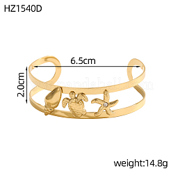 Marine Theme Stainless Steel Cuff Bangles&nbsp;STAS-OY011-43G