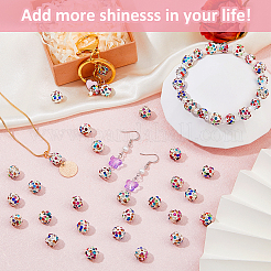 120Pcs Rhinsestone Clay Pave Beads&nbsp;CLAY-FH0001-27B