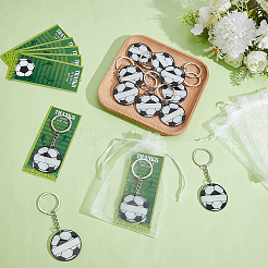 Acrylic Football Keychains&nbsp;AJEW-SC0004-14
