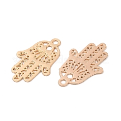 Long-Lasting Plated Brass Filigree Charms&nbsp;KK-K336-23KCG