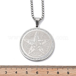 201 Stainless Steel Rhinestone Pendant Necklaces for Women&nbsp;LS-NJEW-U021-01P