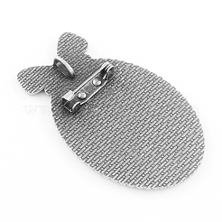 Vintage Alloy Brooch Cabochon Bezel Settings&nbsp;X-PALLOY-N0085-14AS-NF