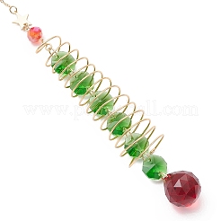 Glass Christmas Tree Hanging Suncatchers&nbsp;HJEW-JM04571
