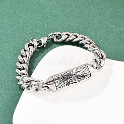 304 Stainless Steel Cuban Link Chain Bracelets for Men Women&nbsp;BJEW-G766-05P-02