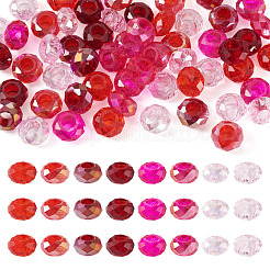 56Pcs 8 Colors Red Color Theme Glass European Beads&nbsp;GPDL-TA0001-12B
