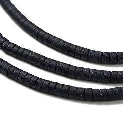 Synthetic Blue Goldstone Beads Strands&nbsp;G-P575-B36-4x2mm