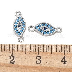Brass Micro Pave Cubic Zirconia Connector Charms&nbsp;KK-U056-45P