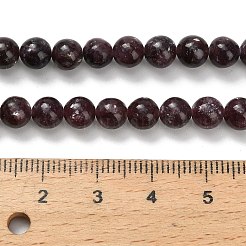 Natural Lepidolite/Purple Mica Stone Beads Strands&nbsp;G-H335-B03-6mm-A