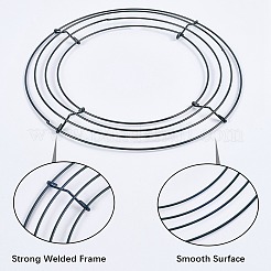 2Pcs Round Iron Wreath Frames&nbsp;AJEW-SP0002-94
